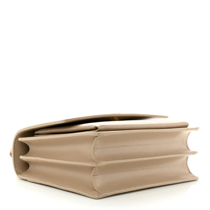 Saint Laurent Calfskin Medium Monogram Dark Beige 3 of 9