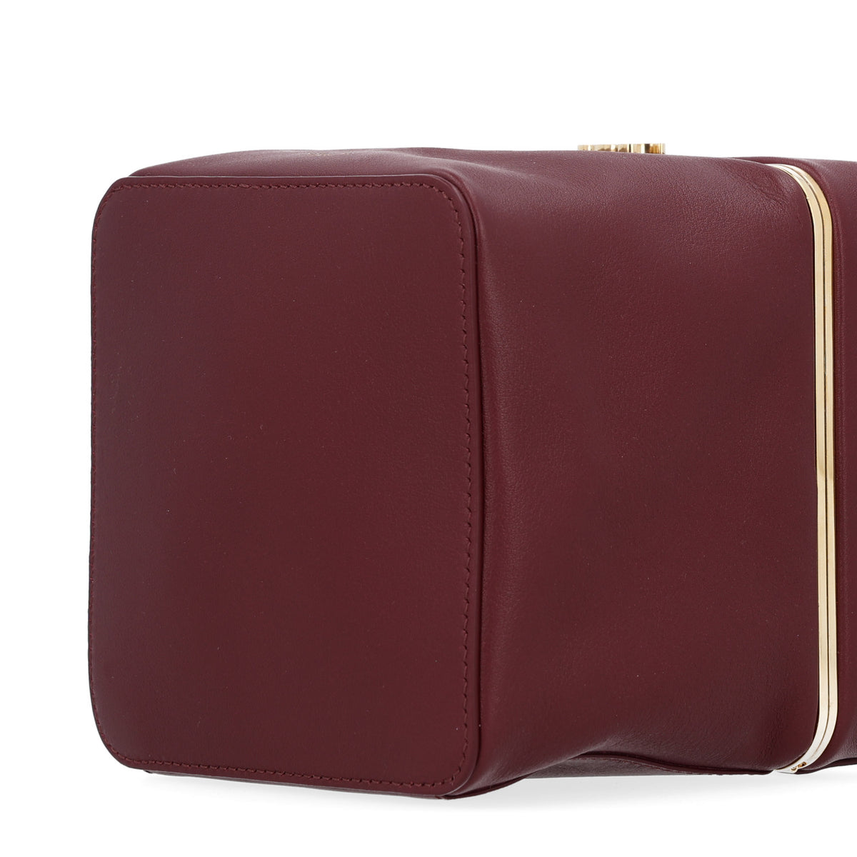 Celine Supple Calfskin Cube Frame Bag Syrah 10 of 10