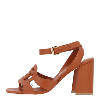 Louis Vuitton Calfskin LV Isola Sandals 40 Cognac 1 of 10
