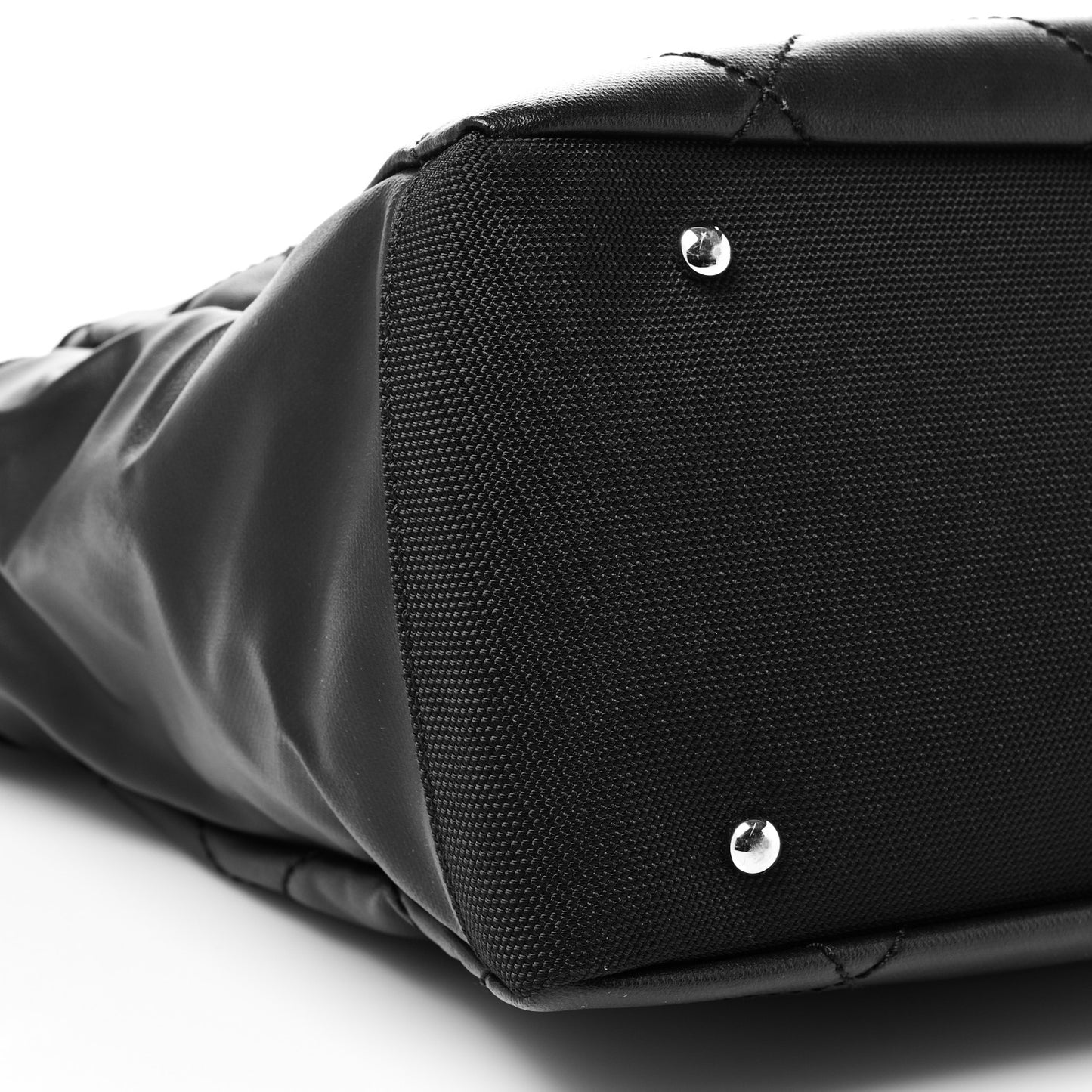 Coated Canvas Quilted Large Paris Biarritz Tote Black
