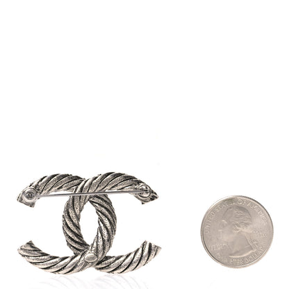 Chanel Ruthenium Twisted CC Brooch 2 of 3