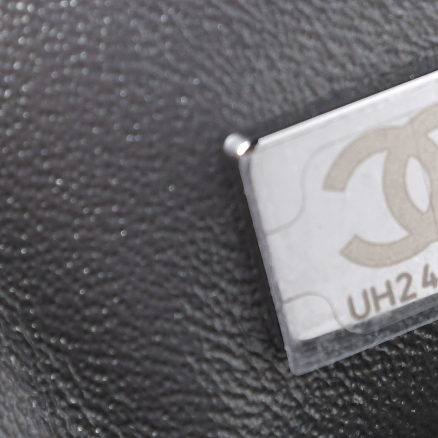 Metallic Lambskin Quilted Mini Rectangular Flap Silver