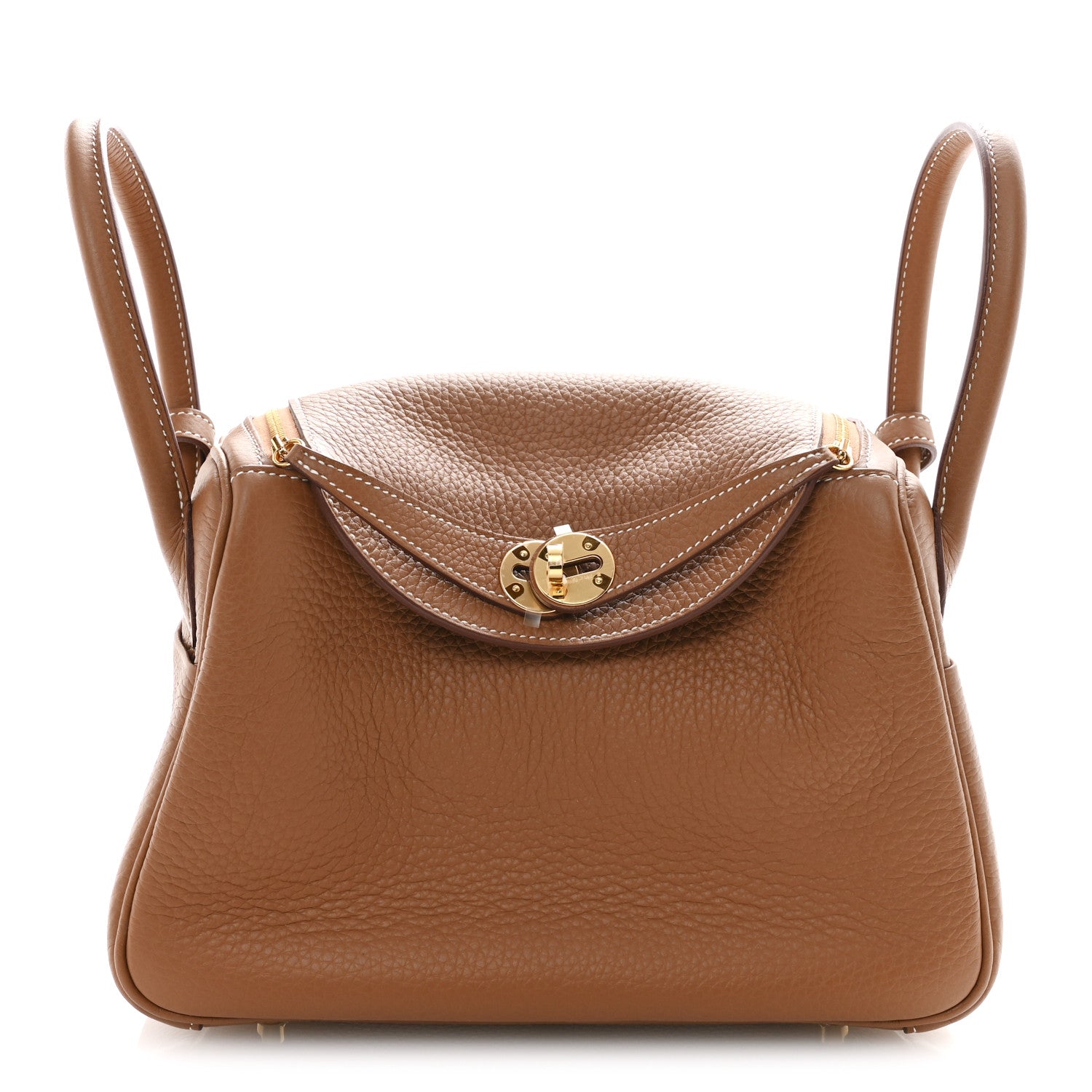 Hermes Taurillon Clemence Lindy 26 Gold 1 of 11