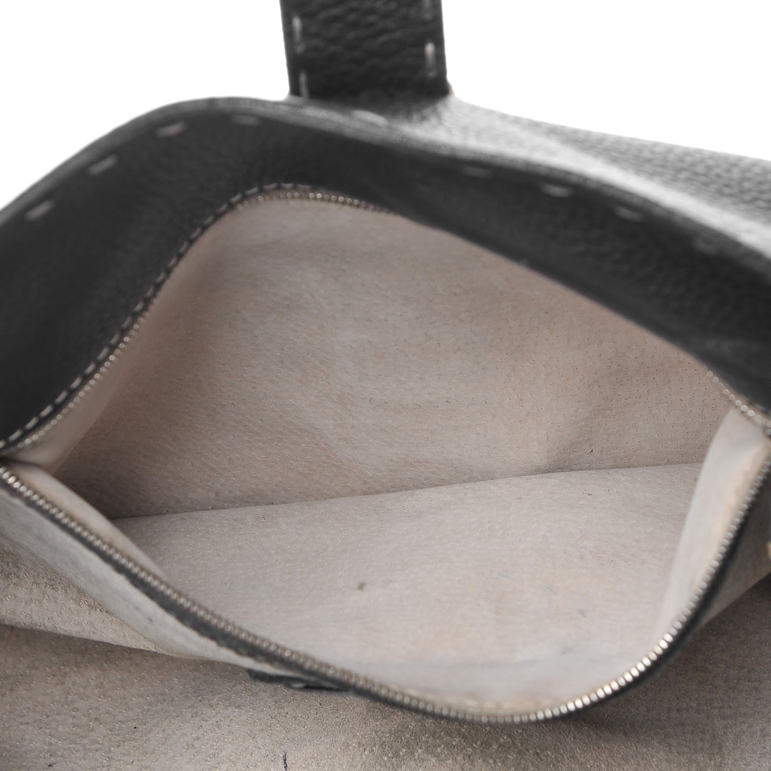 Fendi Calfskin Romano Selleria Satchel Black 7 of 13