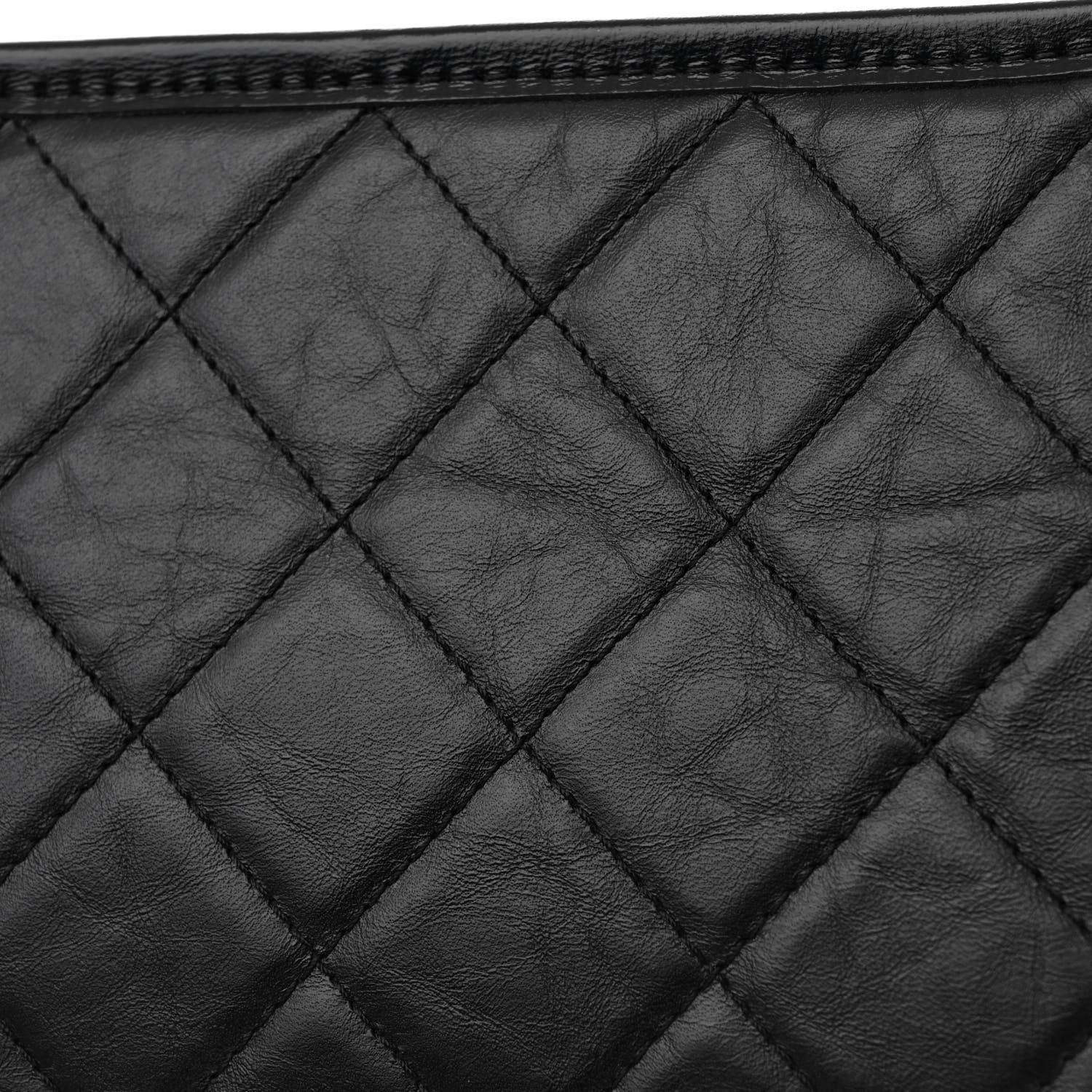 Chanel Aged Calfskin Quilted New Medium Gabrielle Hobo Black 12 of 16