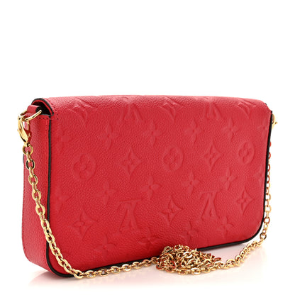 Louis Vuitton Empreinte Pochette Felicie Chain Wallet Scarlet 4 of 12