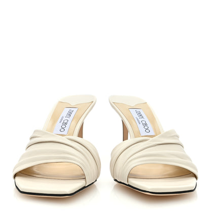 Jimmy Choo Luxe Nappa Basil 75 Sandals 39.5 Latte 2 of 8