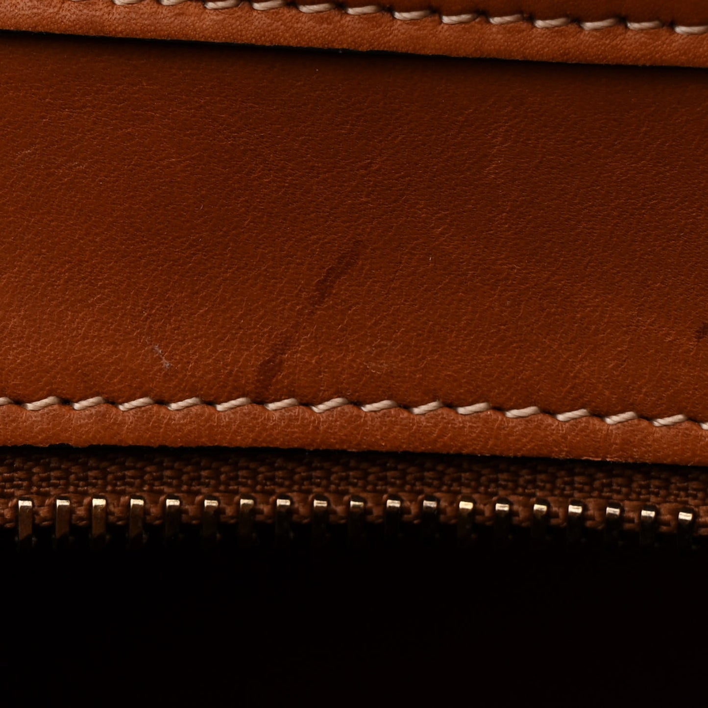 Smooth Calfskin Tweed Nano Luggage Navy Tan