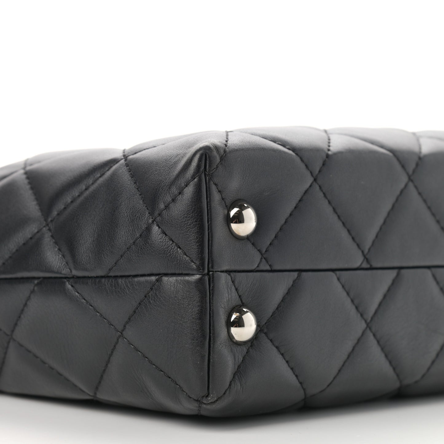 Calfskin Quilted In The Business North South Tote Black