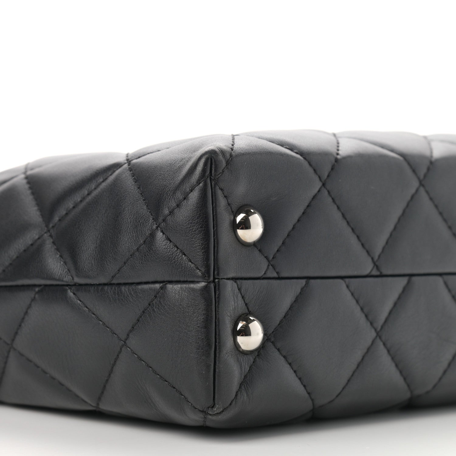Chanel Calfskin Quilted In The Business North South Tote Black 9 of 10