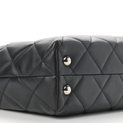 Chanel Calfskin Quilted In The Business North South Tote Black 9 of 10