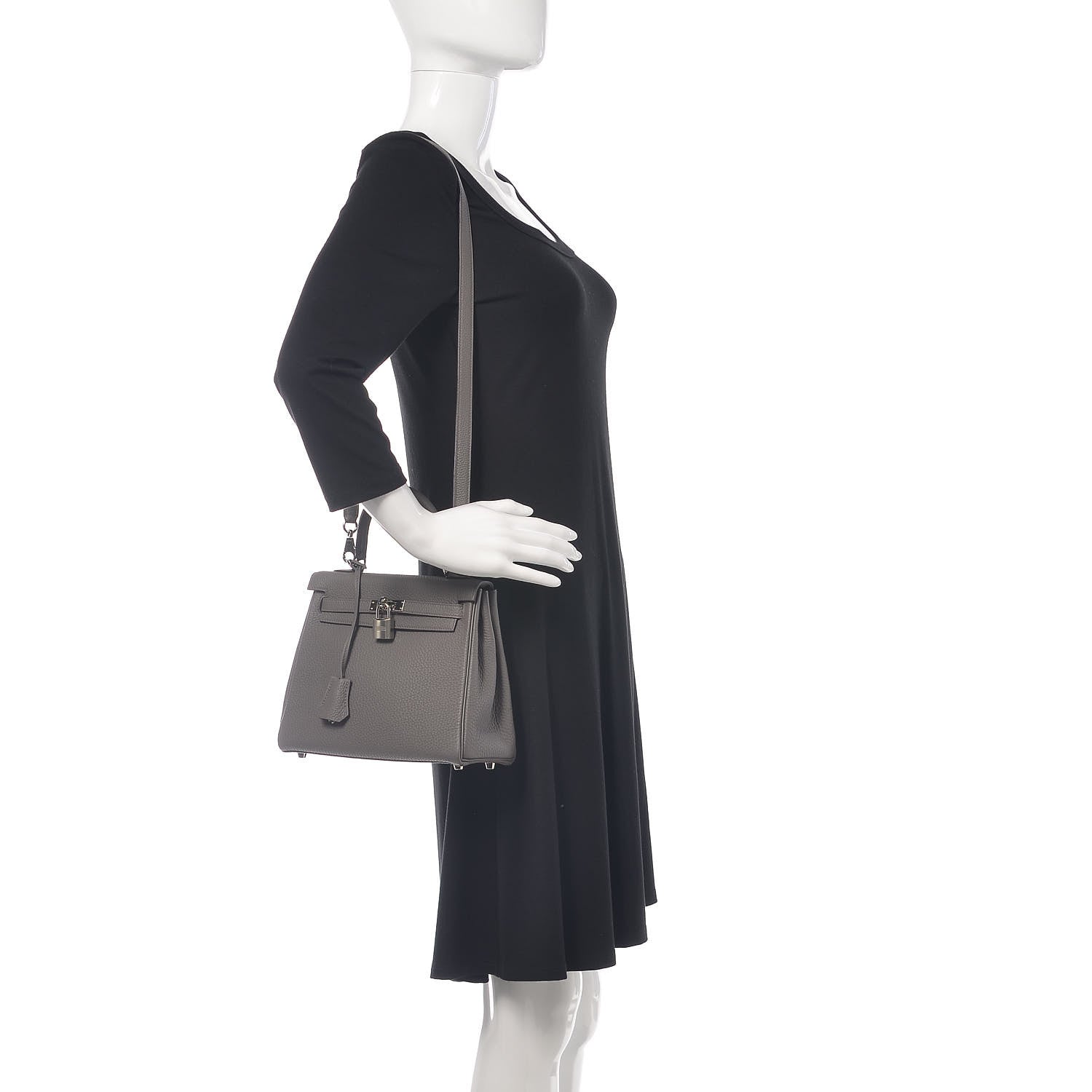 Hermes Togo Kelly Retourne 25 Etain 2 of 36