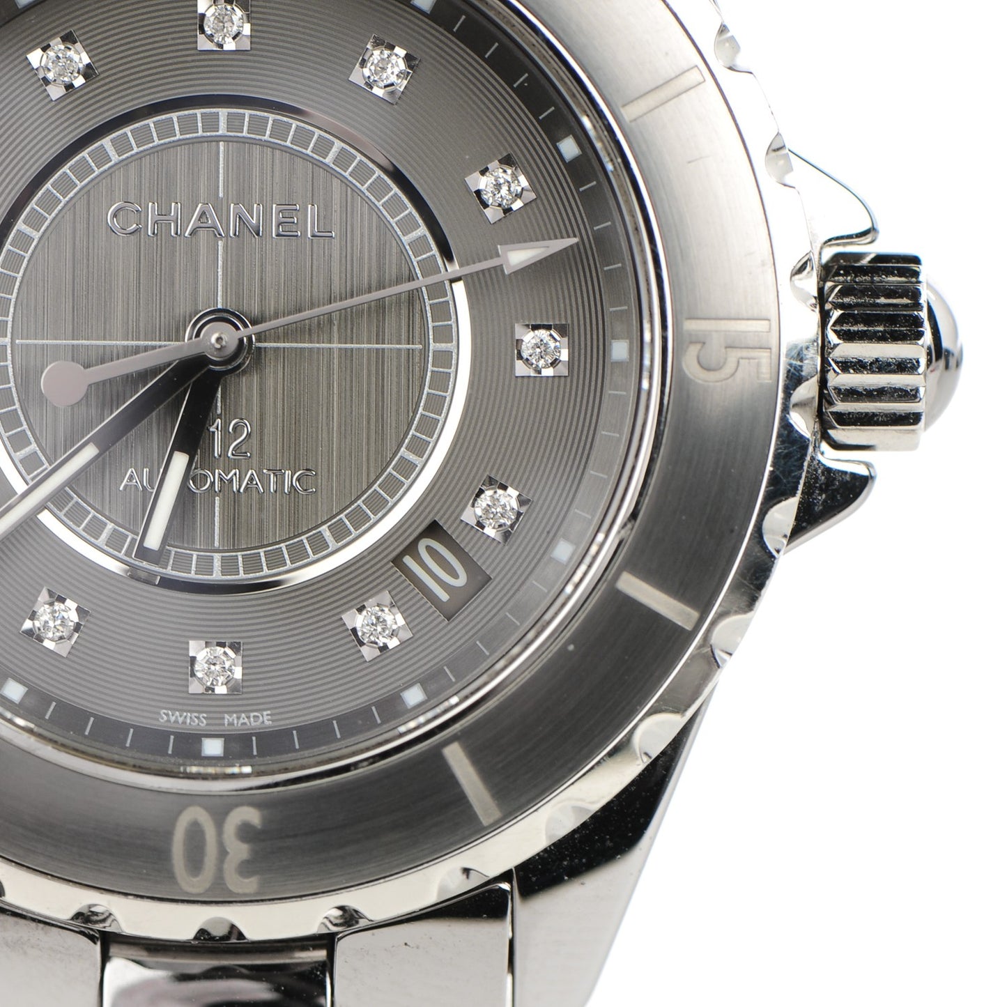 Titanium Ceramic Diamond 38mm J12 Automatic Watch