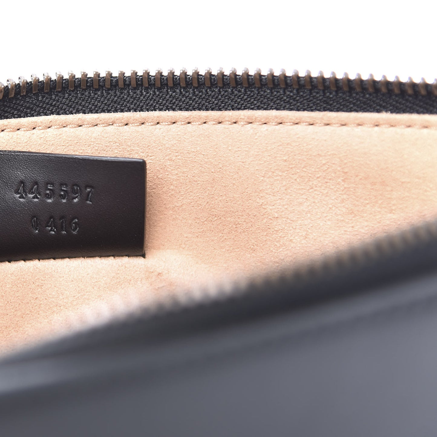Calfskin GucciGhost Life is Gucci Zip Pouch Black