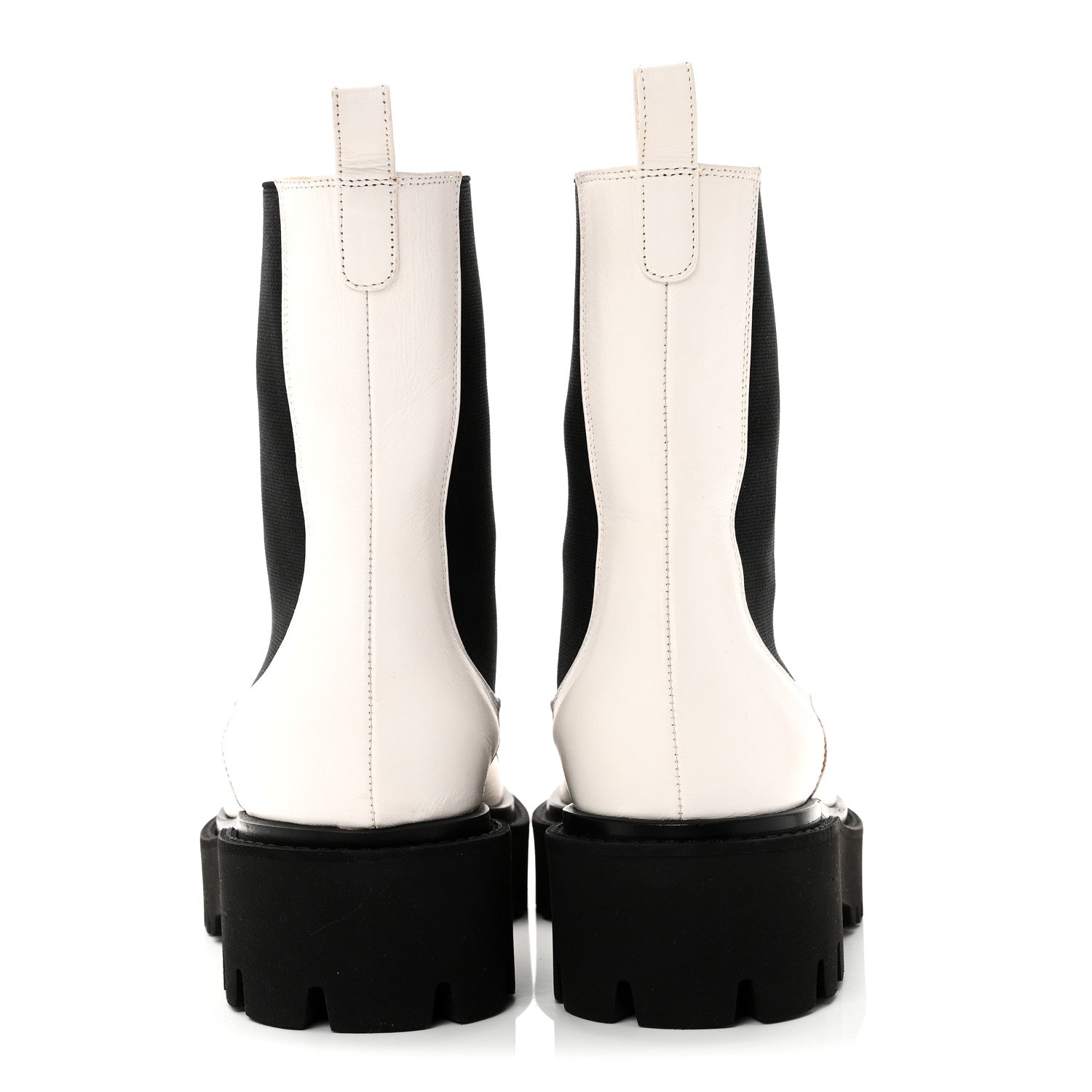 Chanel Patent Calfskin Cap Toe CC Ankle Boots 39 White Black 5 of 11