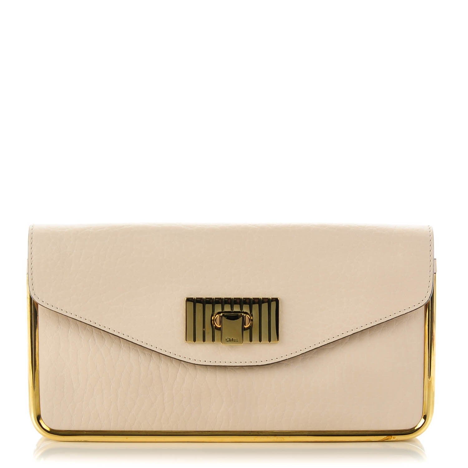 Chloe Grained Calfskin Sally Clutch Beige 1 of 7