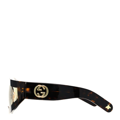 Gucci Oval Sunglasses GG0233S Tortoiseshell Gold 3 of 7