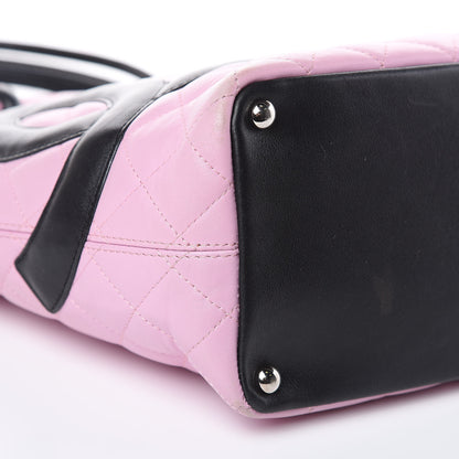 Chanel Calfskin Quilted Medium Cambon Tote Pink Black 8 of 16