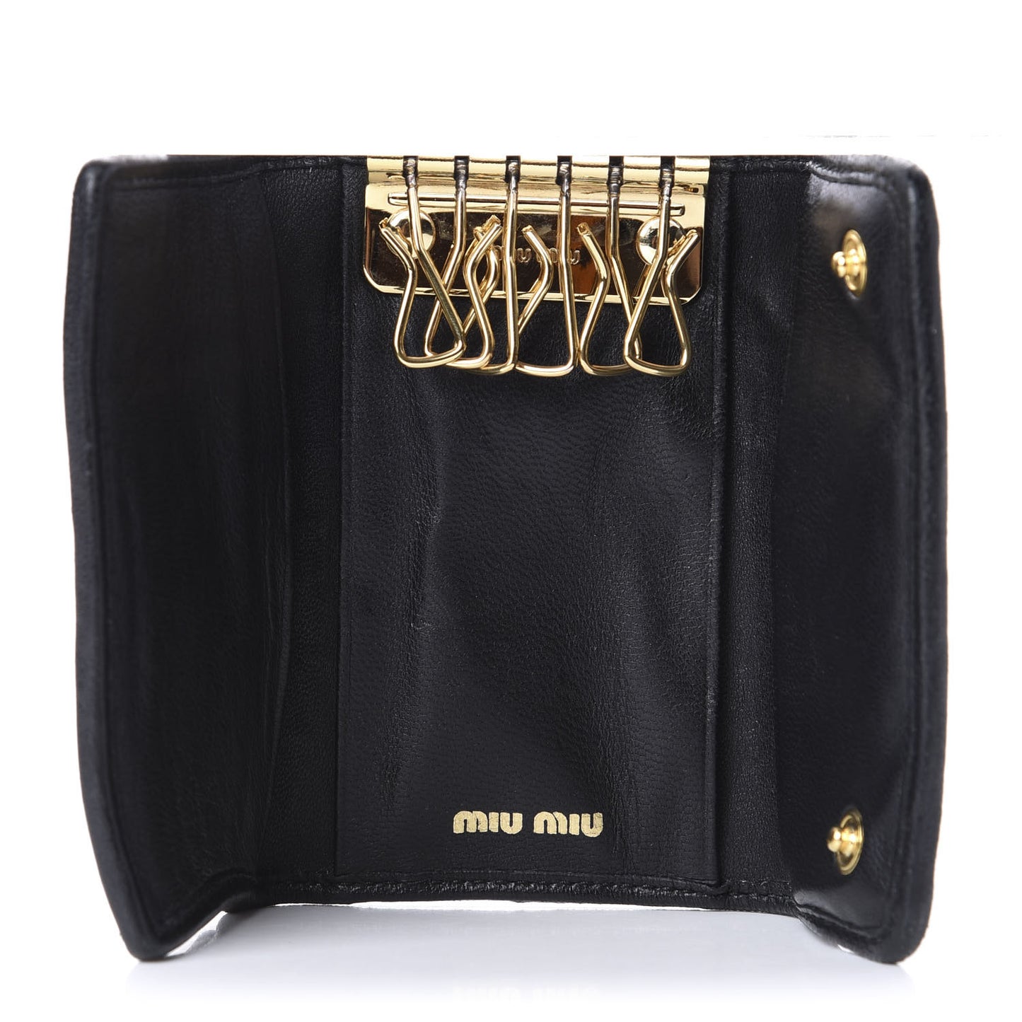 Nappa Matelasse 6 Key Holder Black