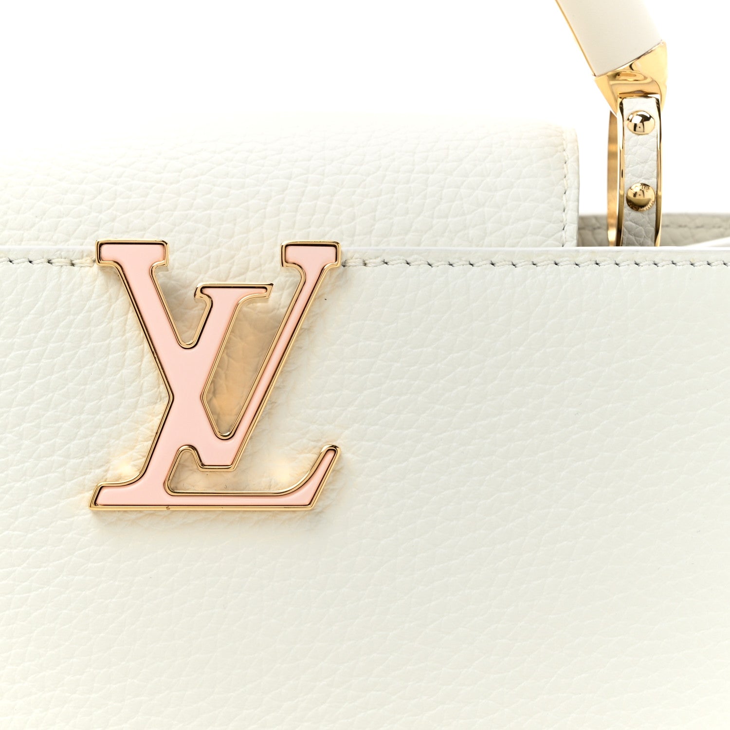 Louis Vuitton Taurillon Lambskin Calfskin Capucines BB Snow White 7 of 9