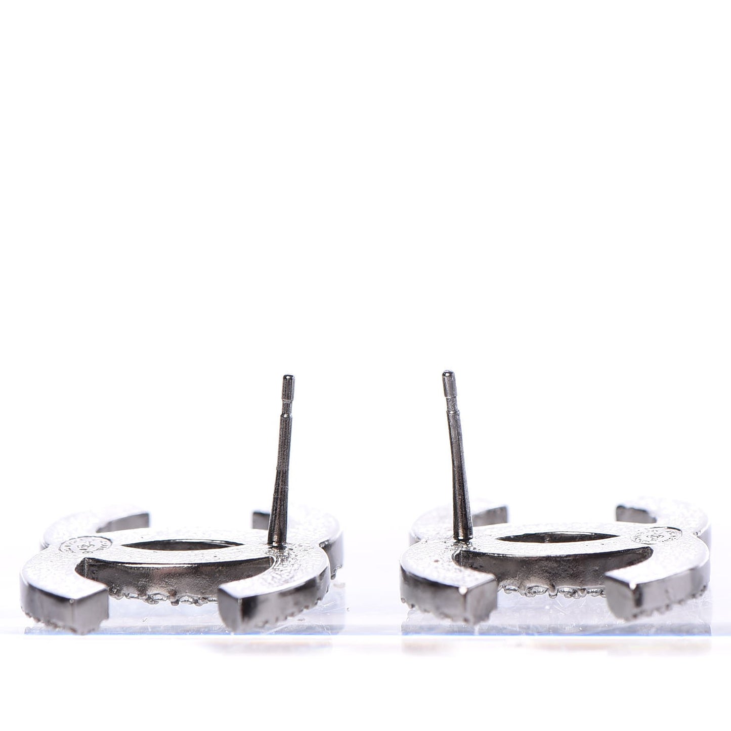 Crystal CC Earrings Silver