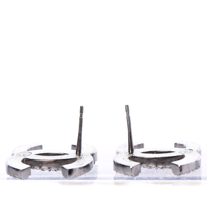 Chanel Crystal CC Earrings Silver 4 of 6