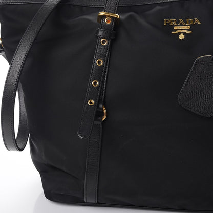 Prada Tessuto Nylon Saffiano Tote Nero Black 9 of 10