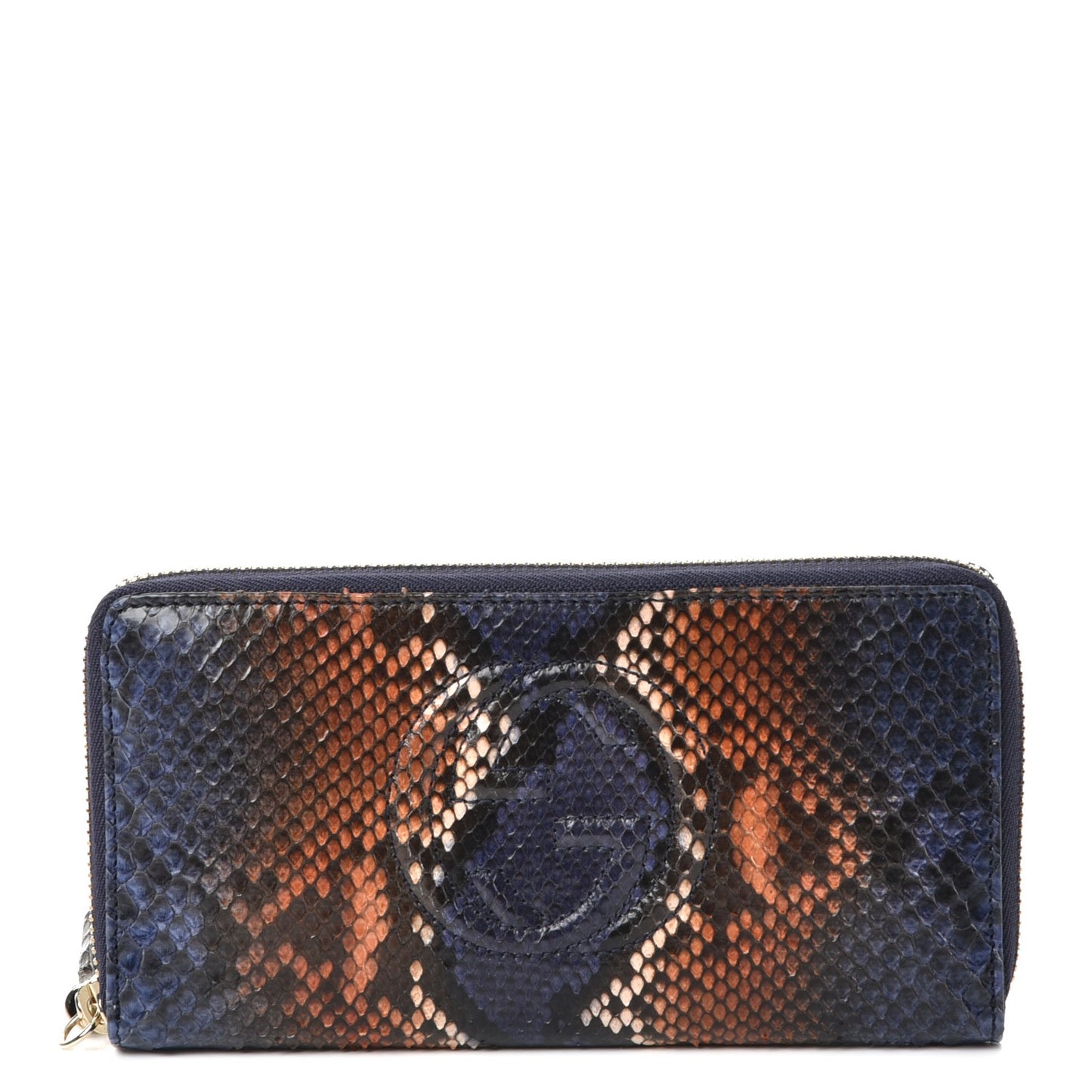 Python Soho Zip Around Wallet Blue Sienna