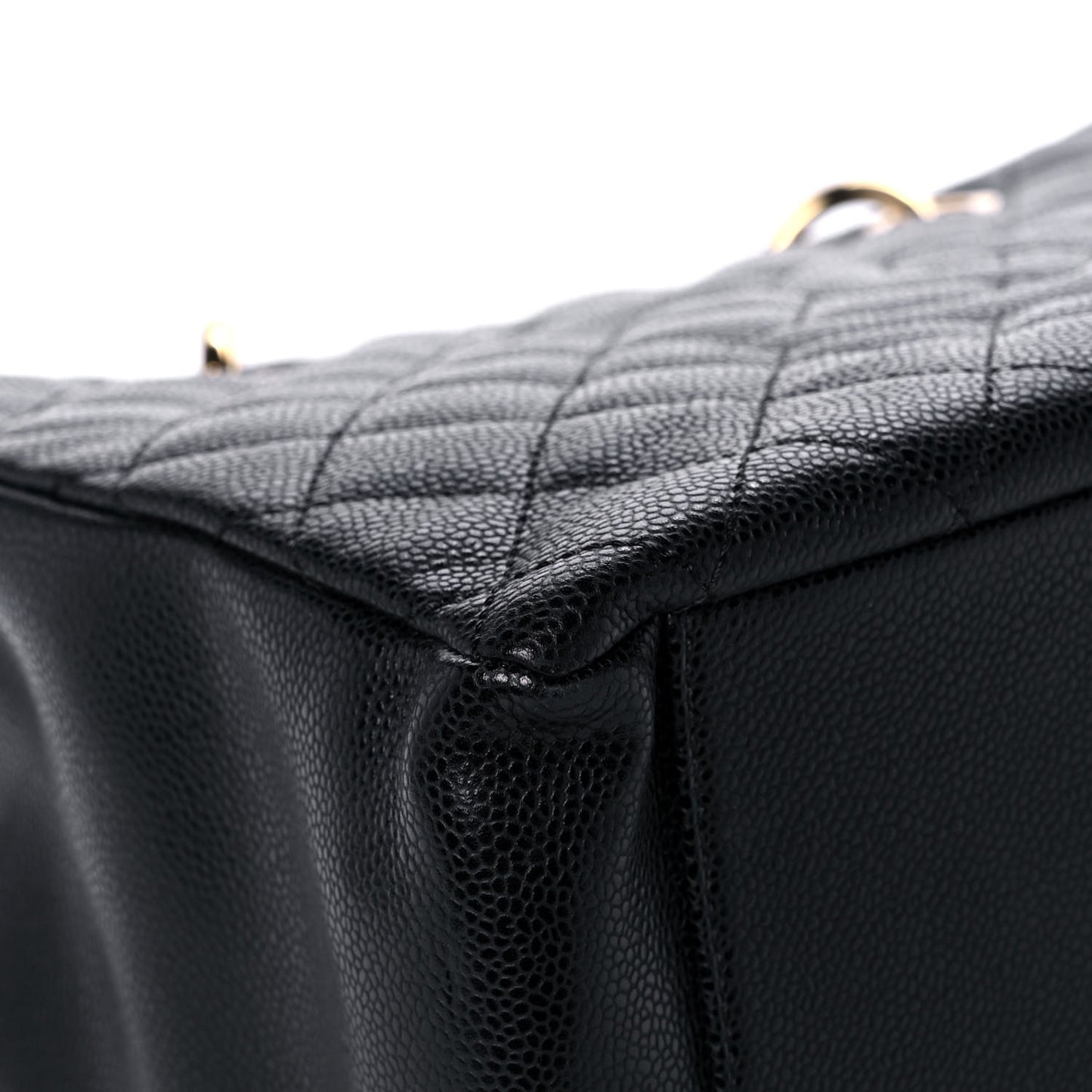 Caviar Quilted Grand Shopping Tote GST Black
