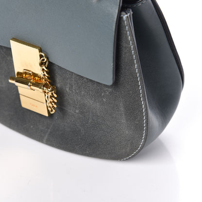 Chloe Suede Smooth Calfskin Mini Drew Shoulder Bag Cloudy Blue 11 of 12