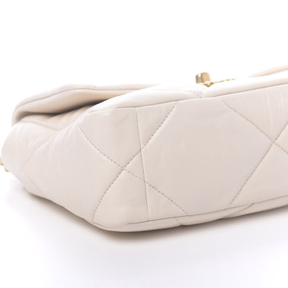 Chanel Goatskin Quilted Medium 19 Flap Light Beige 8 of 11