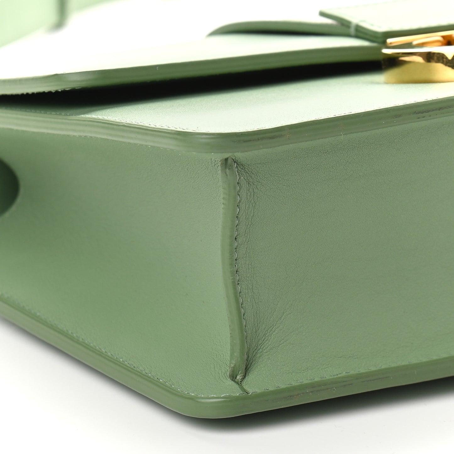 Smooth Calfskin 30 Montaigne Flap Bag Mint Green