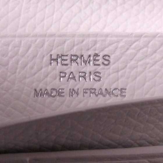 Hermes Epsom Leather Bearn Bi-Fold Wallet White 7 of 11