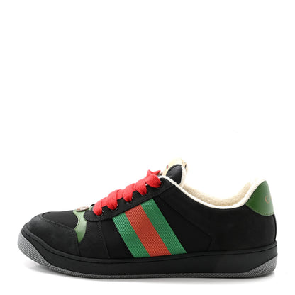 Gucci Calfskin Nylon GG Monogram Calfskin Web Mens Screener Sneakers 8 Black 1 of 8