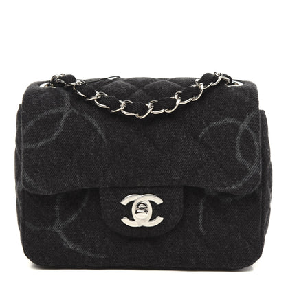 Chanel Denim CC Quilted Mini Square Flap Black 1 of 11