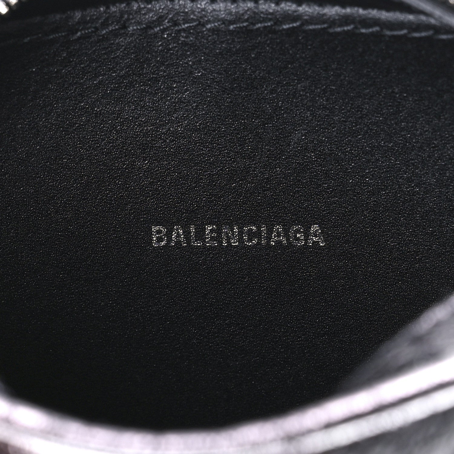 Balenciaga Metallic Textured Calfskin XS Everyday Camera Bag with Handle Black 6 of 8
