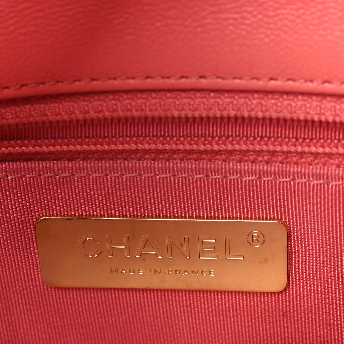 Goatskin Quilted Large Chanel 19 Flap Coral