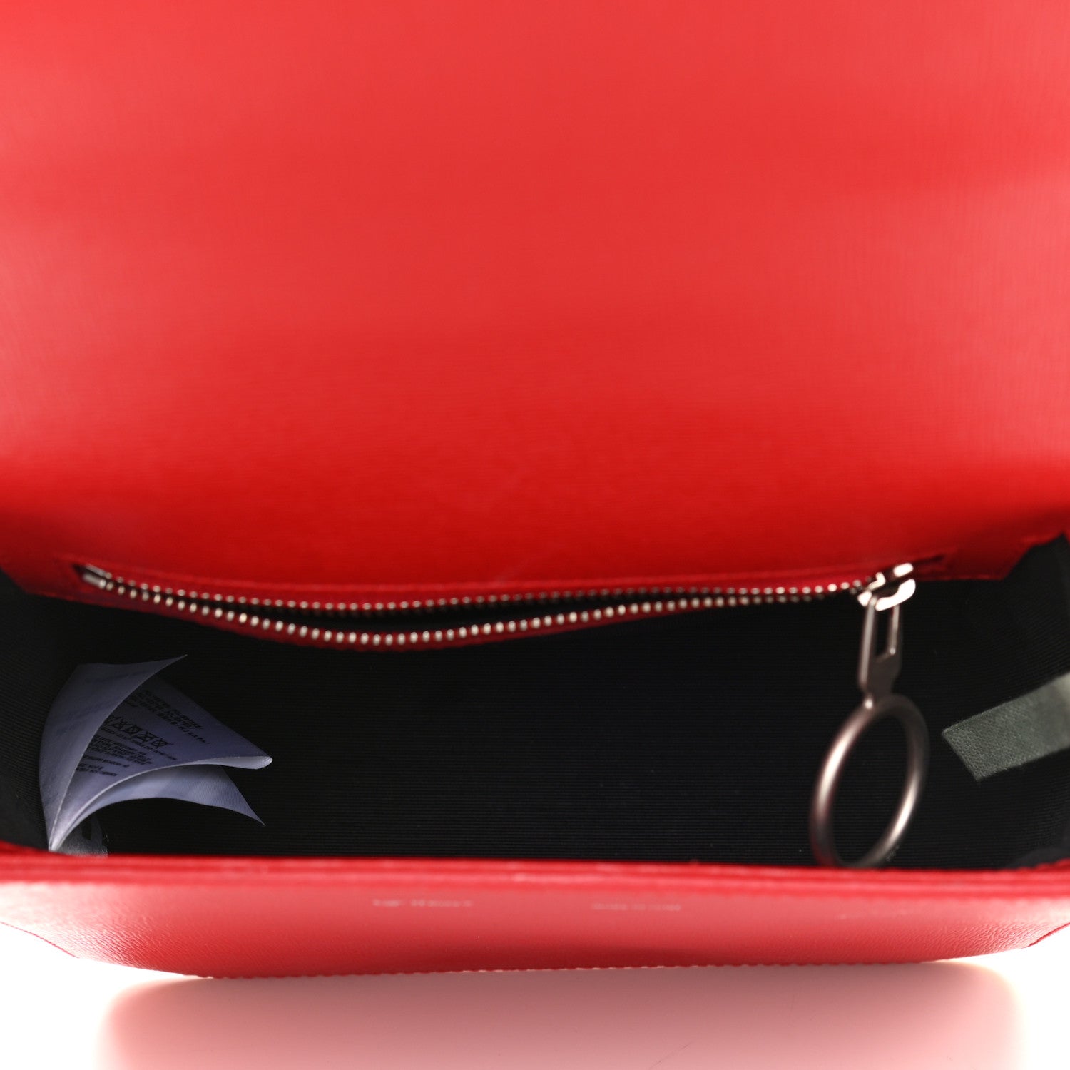 Off-White Saffiano Striped Diag Binder Flap Bag Red 5 of 15