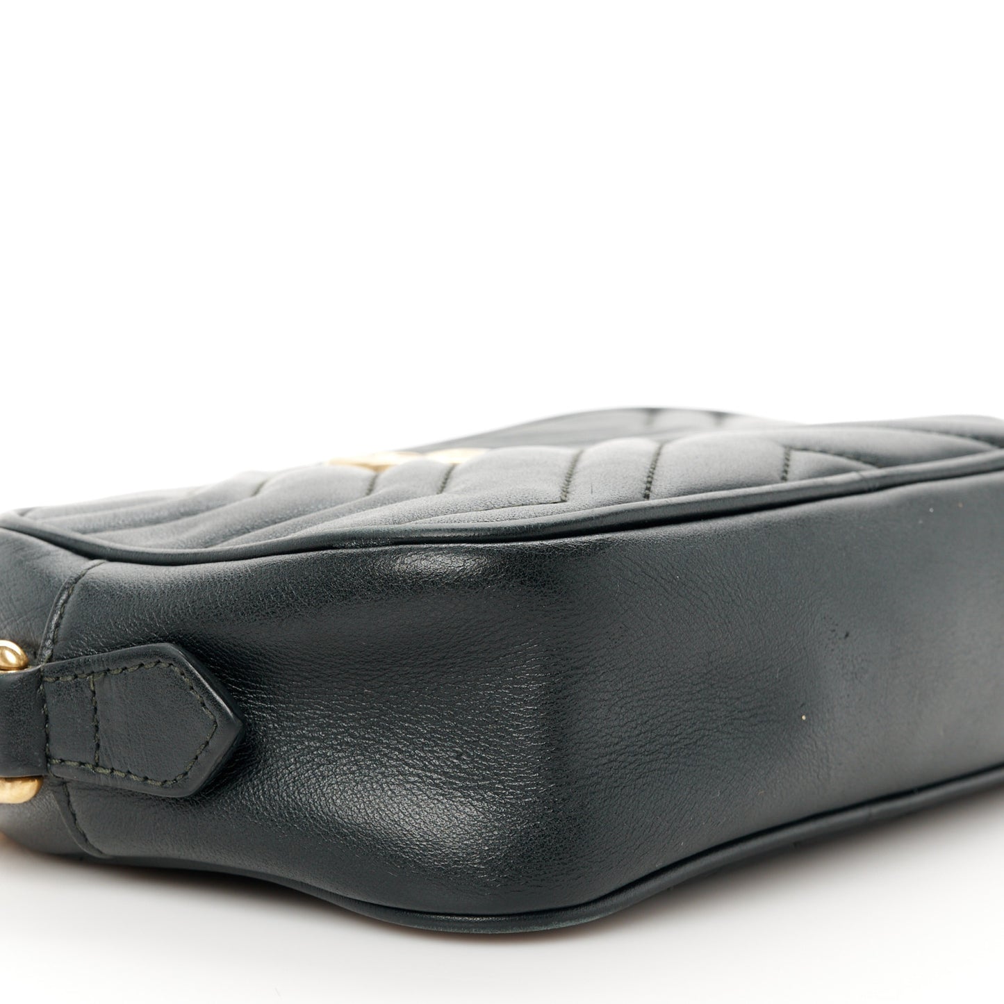 Calfskin Matelasse Mini GG Marmont Chain Shoulder Bag Black
