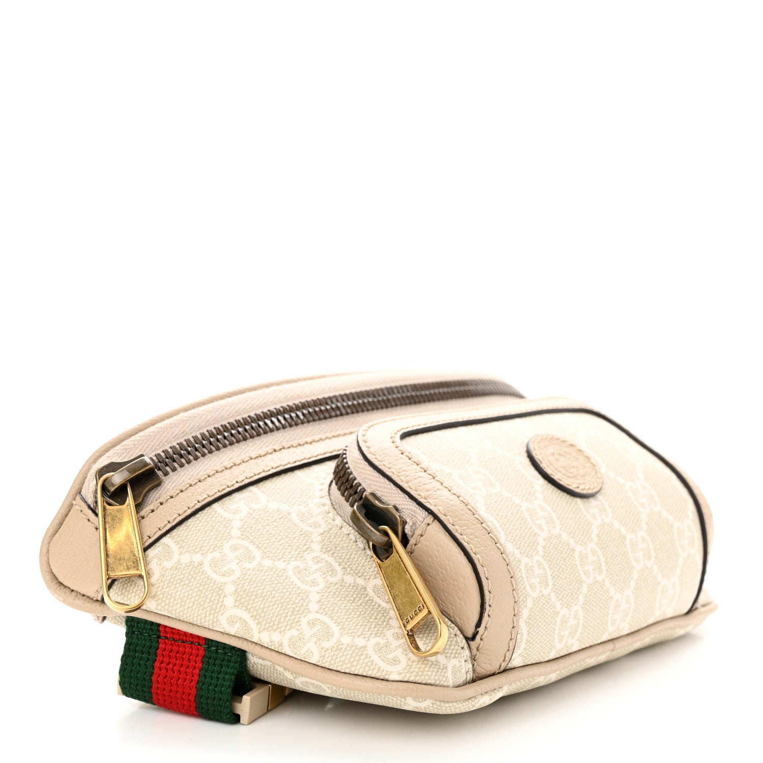Gucci GG Supreme Monogram Textured Calfskin Web Retro Interlocking G Belt Bag Beige Mystic White Oatmeal 4 of 11