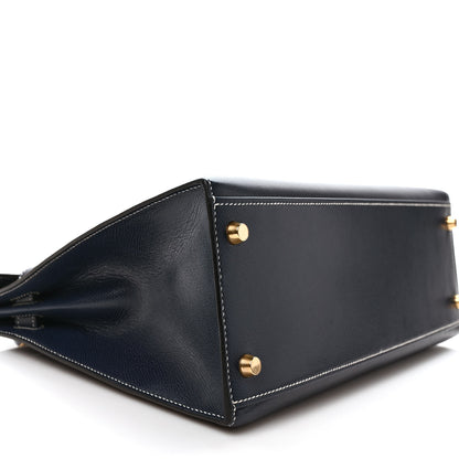 Hermes Courchevel Kelly Sellier 32 Bleu Marine 4 of 10