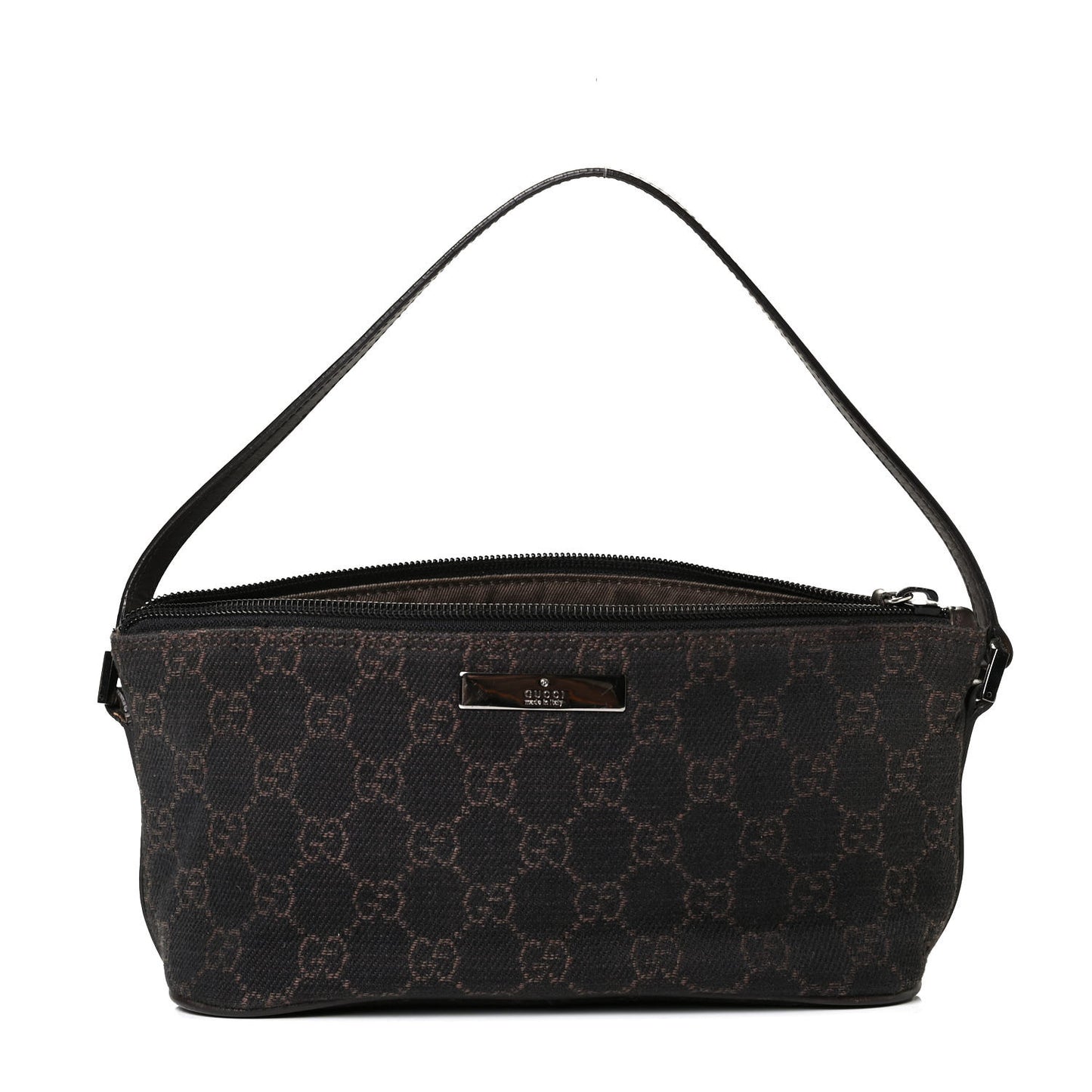 Denim Monogram Boat Pochette Dark Brown