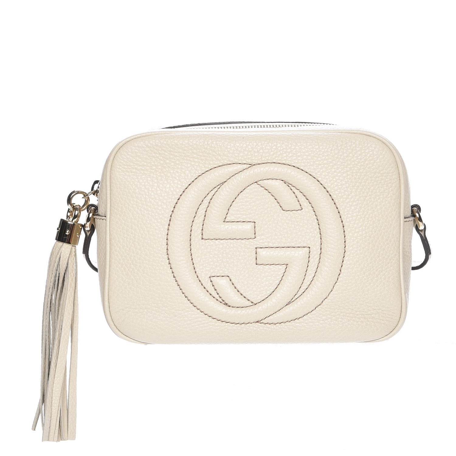 Gucci Pebbled Calfskin Small Soho Disco Bag Off White 1 of 7