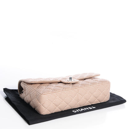 Chanel Toile Gingham Medium Single Flap Beige 4 of 10