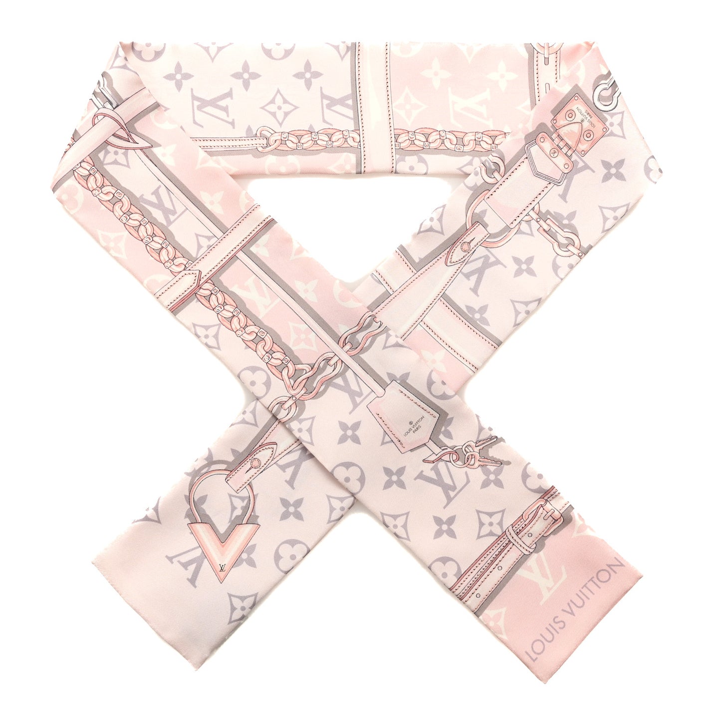 Silk Monogram Confidential Bandeau Light Pink