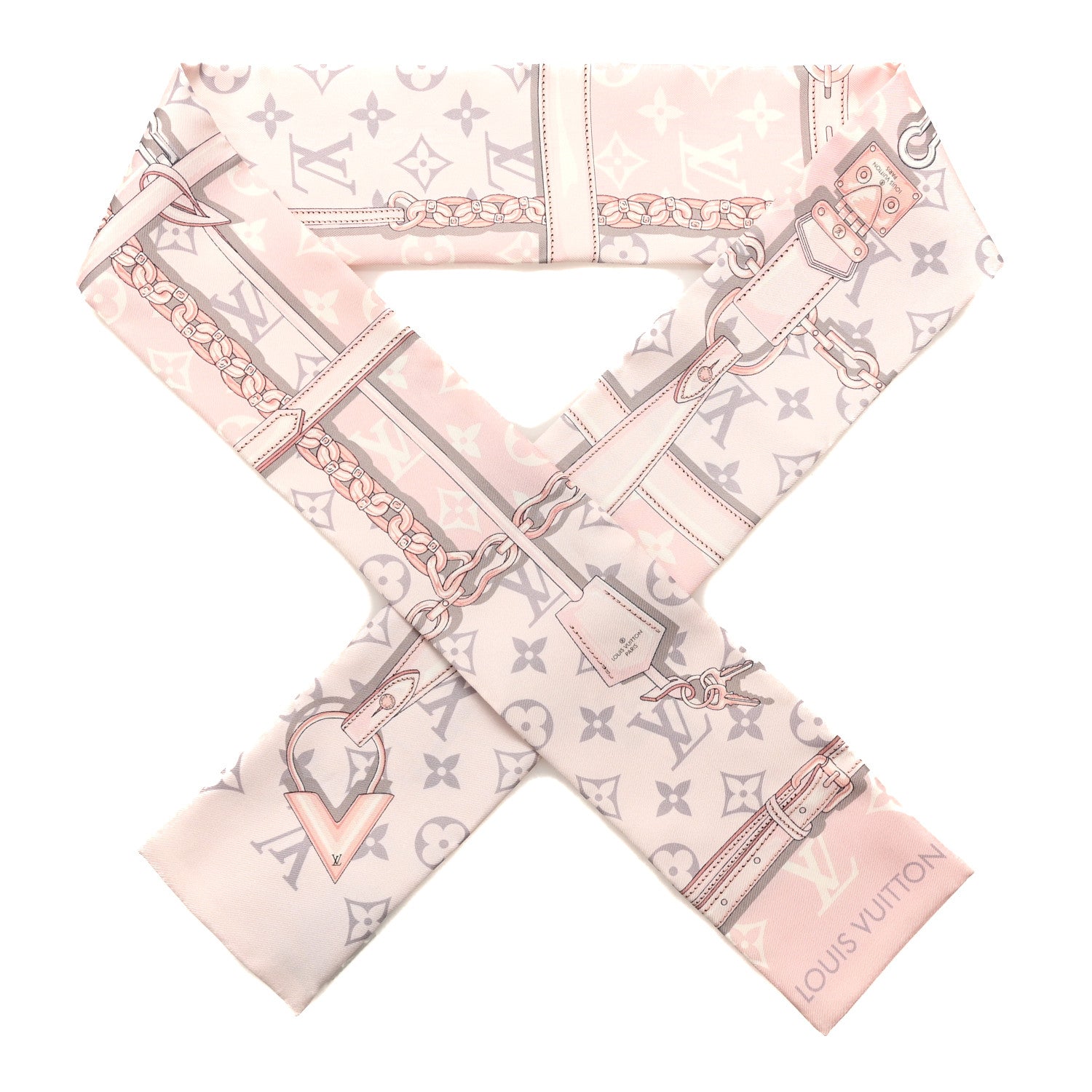 Louis Vuitton Silk Monogram Confidential Bandeau Light Pink 1 of 3