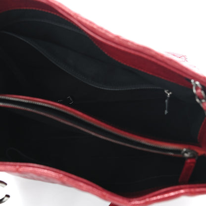 Chanel Iridescent Caviar Quilted Tall Chic Shopping Tote Red 4 of 8