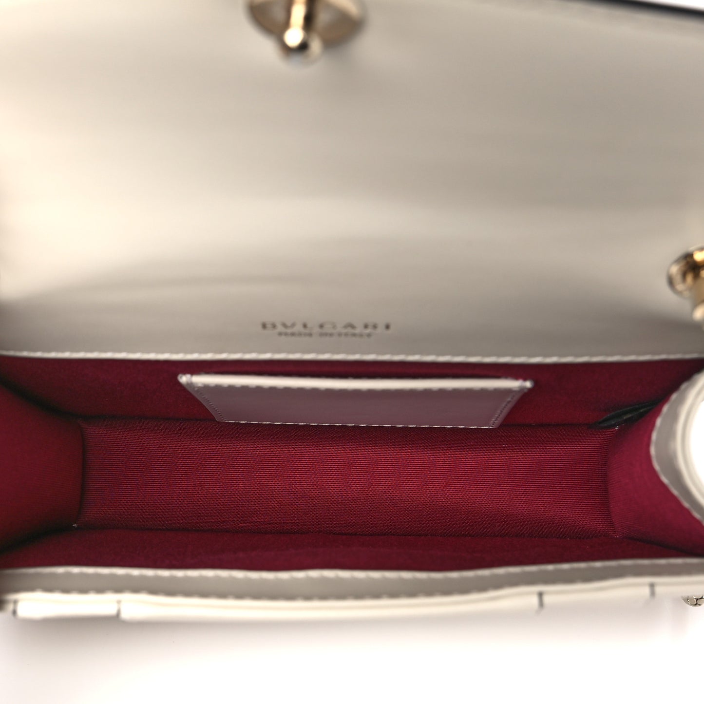 Calfskin Small Serpenti Forever Snake Strap Crossbody Bag White Agate