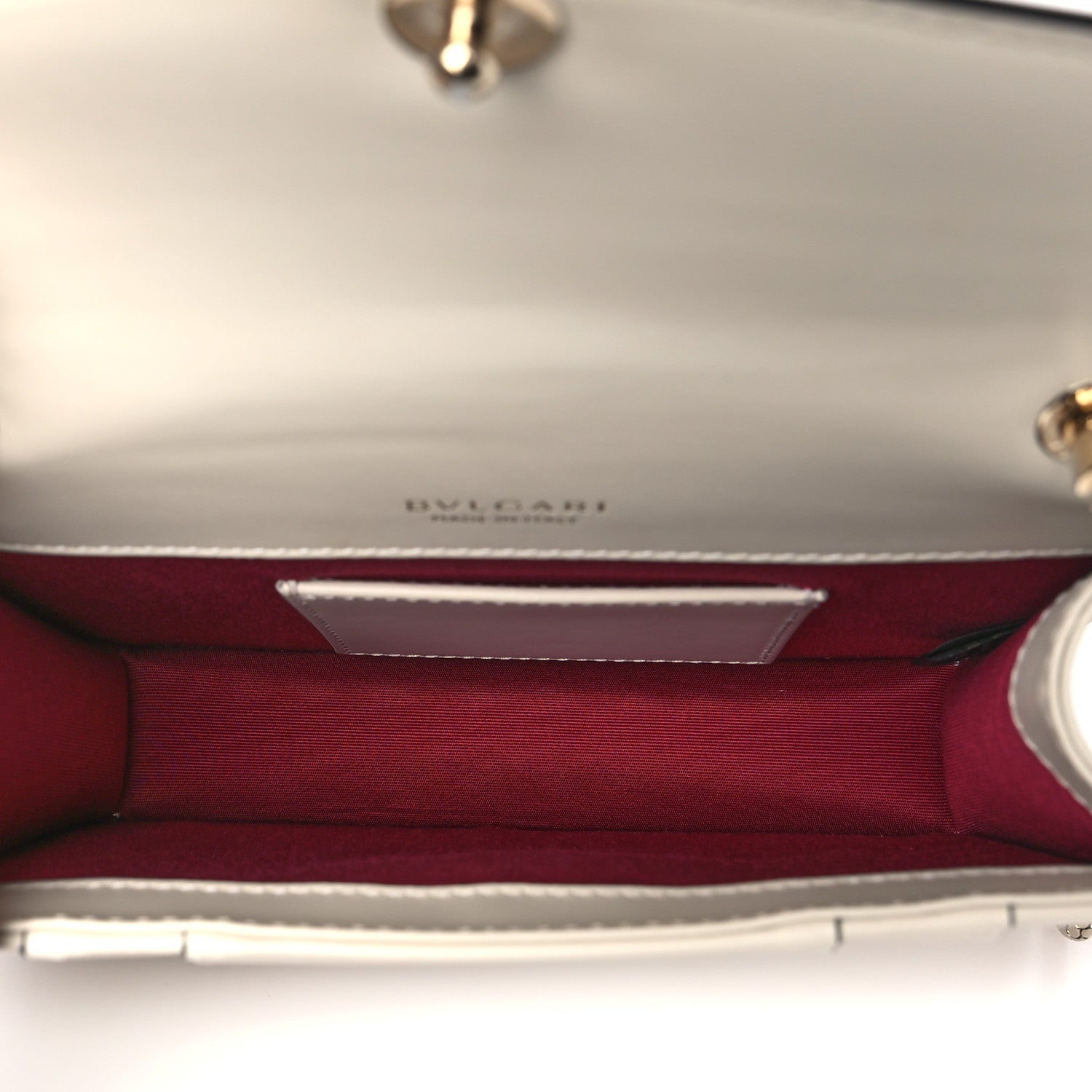 Bulgari Calfskin Small Serpenti Forever Snake Strap Crossbody Bag White Agate 6 of 10