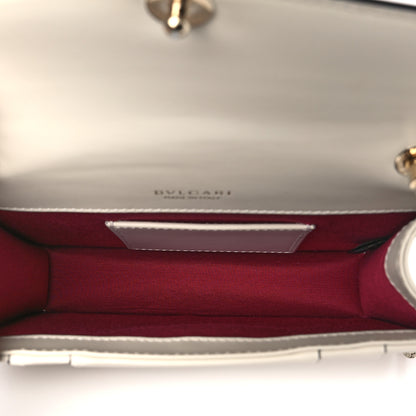 Bulgari Calfskin Small Serpenti Forever Snake Strap Crossbody Bag White Agate 6 of 10